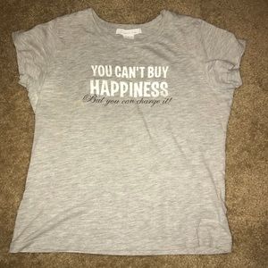 Charlotte Russe Gray Short Sleeve Tee Shirt